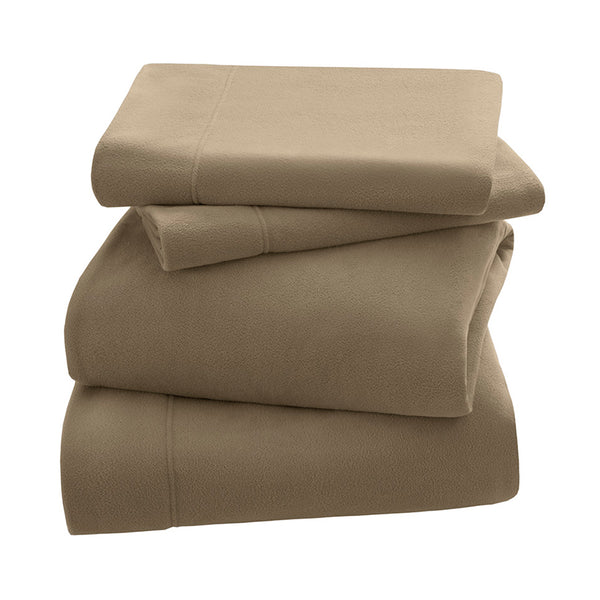 JLA Home Peak Performance - Anti-Pill microfleece Sheet Set with 3M Scotchgard Stain-Release, OEKO-TEX Soft Durable Comfort Mink SHET20-727