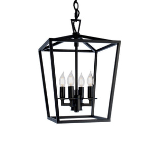 Cage 12'' Wide 4-Light Pendant - Matte Black 1080-MB-NG Norwell