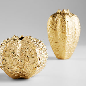 Pores Vase Gold 10801 Cyan Design