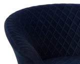 Carine Swivel Lounge Chair - Quilted Abbington Navy 108045 Sunpan