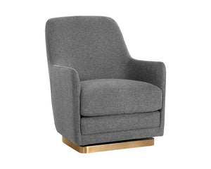 Marcela Swivel Lounge Chair - Belfast Koala Grey 108046 Sunpan