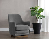 Marcela Swivel Lounge Chair - Belfast Koala Grey 108046 Sunpan