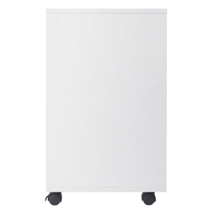 Winsome Wood Halifax Multi-storage Mobile Cabinet With Drawers & Bins - Versatile White Organizer On Wheels White Composite Wood 10804-winsome-wood