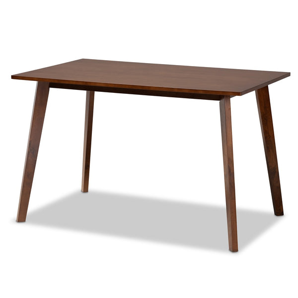 Baxton Studio Baxton Studio Mid-Century Modern Walnut Dining Table – Compact Design for Everyday Dining & Gatherings Fiesta-Walnut-Rectangle DT