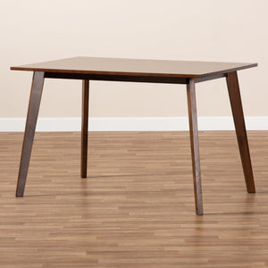 Baxton Studio Baxton Studio Mid-Century Modern Walnut Dining Table – Compact Design for Everyday Dining & Gatherings Fiesta-Walnut-Rectangle DT