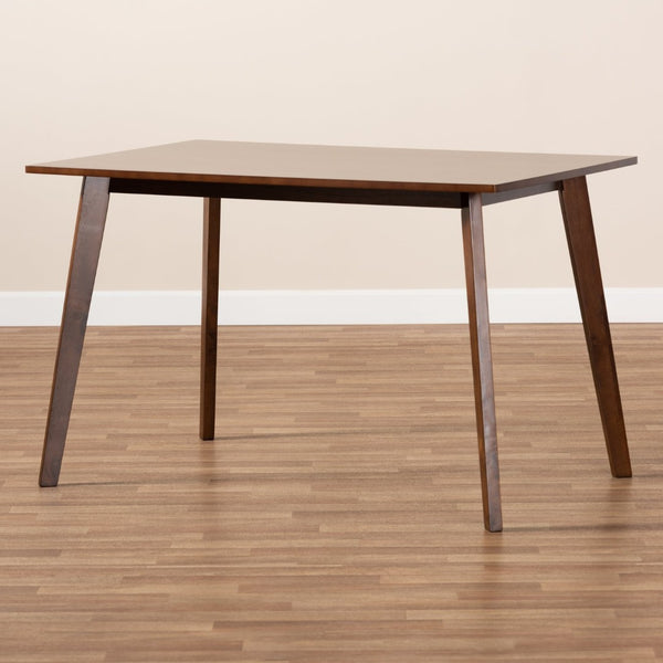 Baxton Studio Baxton Studio Mid-Century Modern Walnut Dining Table – Compact Design for Everyday Dining & Gatherings Fiesta-Walnut-Rectangle DT