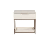 Rebel Nightstand - Small - Champagne Gold - Cream 108078 Sunpan