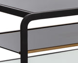 Ambretta Coffee Table - Black / Smoke Grey 108084 Sunpan