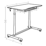 IDEAZ 1081UFOWhite Adjustable Standing Desk White PVC 1081UFO