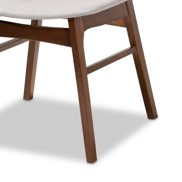 Baxton Studio Baxton Studio Pearson Mid-Century Modern 5-Piece Dining Set with Faux Marble Table for Stylish Spaces Grey Pearson-Smoke/Walnut-5PC Dining Set