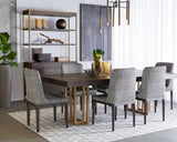 Elisa Dining Chair - Grey Oak - Naya Check Black 108128 Sunpan