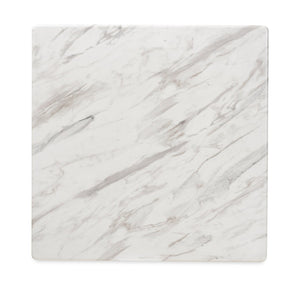 Baxton Studio Baxton Studio 5-Piece Mid-Century Modern Dining Set with Faux Marble Table & Walnut Finish Chairs Reba Grey Reba-Smoke/Walnut-5PC Dining Set