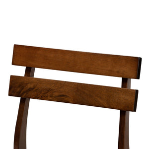 Baxton Studio Baxton Studio Devlin 4-Piece Dining Chair Set - Mid-Century Modern Light Grey Upholstered Comfort Delvin-Smoke/Walnut-DC