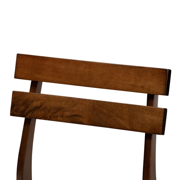 Baxton Studio Baxton Studio Devlin 4-Piece Dining Chair Set - Mid-Century Modern Light Grey Upholstered Comfort Delvin-Smoke/Walnut-DC