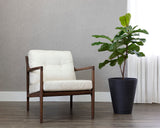 Gilmore Lounge Chair - Walnut - Vienna Cream 108186 Sunpan