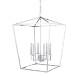 Cage 33.75'' Wide 6-Light Pendant - Polished Nickel 1082-PN-NG Norwell