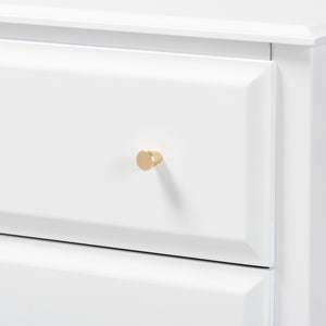 Baxton Studio Baxton Studio Naomi Elegant White 4-Drawer Chest - Classic Glam Storage for Bedroom Essentials MG0038-White-4DW-Chest