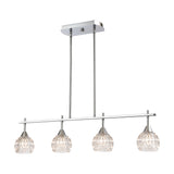 Kersey 34'' Wide 4-Light Linear Chandelier - Polished Chrome 10825/4 Elk Lighting