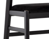 Annex Counter Stool - Velvet Black / Natural 108282 Sunpan