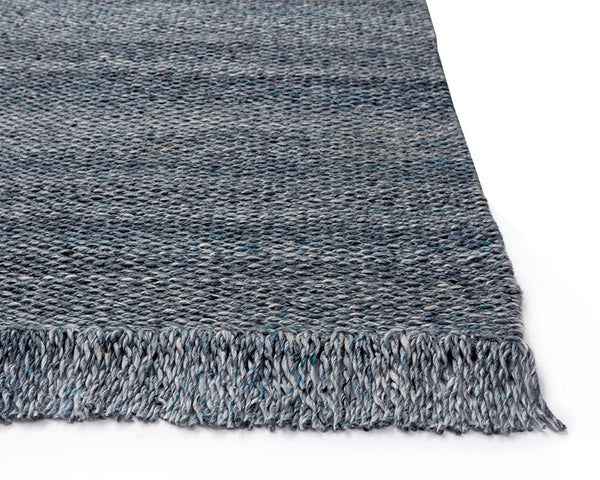 Sunpan Lindau Hand-Woven Flatweave Area Rug Eco Recycled PET Yarn Artisan Teal Indoor 108292