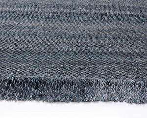 Sunpan Lindau Hand-Woven Flatweave Area Rug Eco Recycled PET Yarn Artisan Teal Indoor 108292