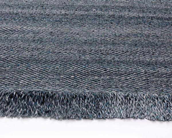 Sunpan Lindau Hand-Woven Flatweave Area Rug Eco Recycled PET Yarn Artisan Teal Indoor 108292