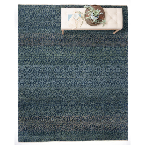 Capel Rugs Pinnacle Ombre Area Rug – Hand Knotted Artisan Craftsmanship Inspired By Vibrant Gemstones Navy, Gray 100% Wool 1083rs04000600475