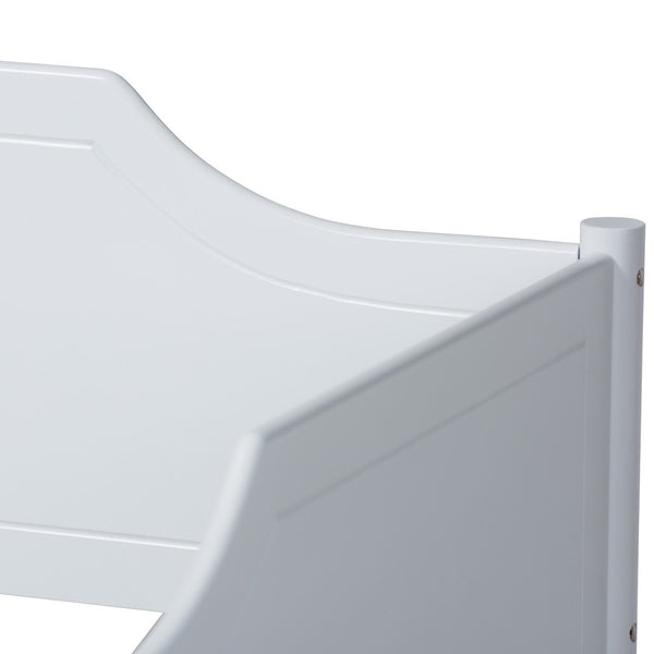 Baxton Studio Baxton Studio Alya White Farmhouse Daybed with Trundle - Stylish Twin Sofa & Guest Bed Solution MG0016-1-White-Daybed with Trundle