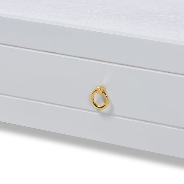 Baxton Studio Baxton Studio Alya White Farmhouse Daybed with Trundle - Stylish Twin Sofa & Guest Bed Solution MG0016-1-White-Daybed with Trundle