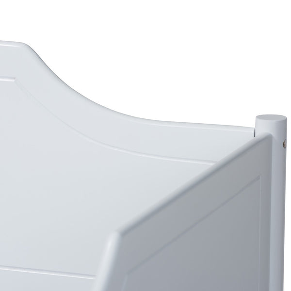 Baxton Studio Baxton Alya Classic Farmhouse Twin Daybed - White Wood Sofa Bed for Kids & Guest Rooms, Durable Design MG0016-1-White-Daybed