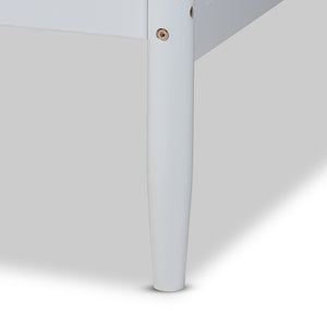 Baxton Studio Baxton Alya Classic Farmhouse Twin Daybed - White Wood Sofa Bed for Kids & Guest Rooms, Durable Design MG0016-1-White-Daybed