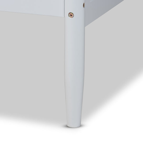 Baxton Studio Baxton Alya Classic Farmhouse Twin Daybed - White Wood Sofa Bed for Kids & Guest Rooms, Durable Design MG0016-1-White-Daybed