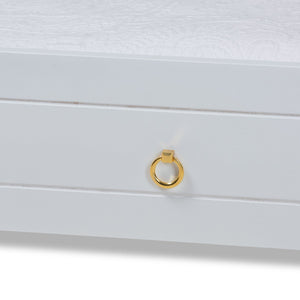 Baxton Studio Baxton Studio Alya Classic Farmhouse Twin Trundle Bed with Smooth-Caster Wheels for Guests MG 0016-1-White-Trundle