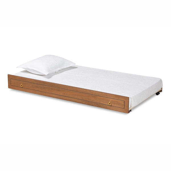 Baxton Studio Baxton Studio Alya Classic Trundle Bed in Walnut Brown - Stylish, Space-Saving Design for Kids & Guests MG 0016-1-Walnut-Trundle