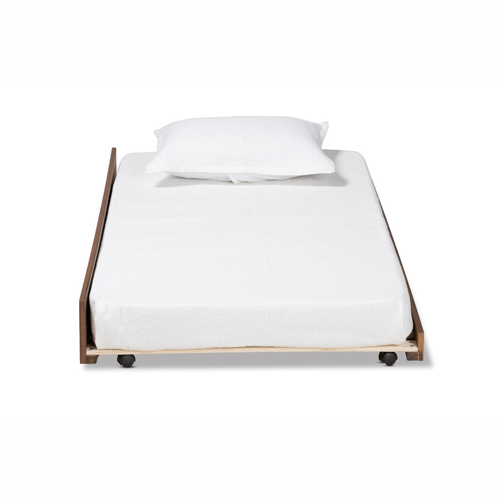 Baxton Studio Baxton Studio Alya Classic Trundle Bed in Walnut Brown - Stylish, Space-Saving Design for Kids & Guests MG 0016-1-Walnut-Trundle