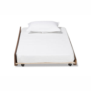 Baxton Studio Baxton Studio Alya Classic Trundle Bed in Walnut Brown - Stylish, Space-Saving Design for Kids & Guests MG 0016-1-Walnut-Trundle