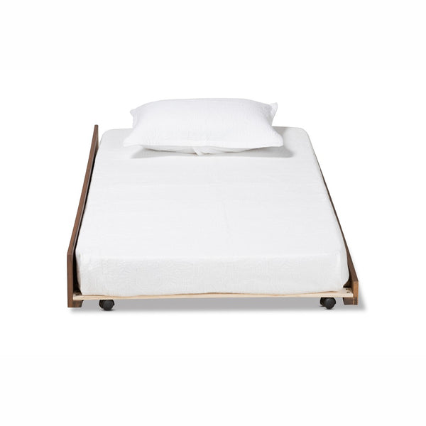 Baxton Studio Baxton Studio Alya Classic Trundle Bed in Walnut Brown - Stylish, Space-Saving Design for Kids & Guests MG 0016-1-Walnut-Trundle