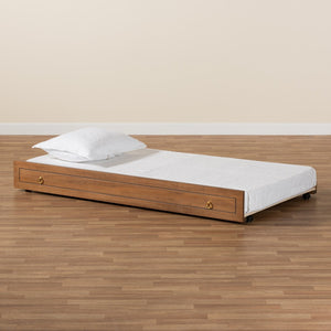 Baxton Studio Baxton Studio Alya Classic Trundle Bed in Walnut Brown - Stylish, Space-Saving Design for Kids & Guests MG 0016-1-Walnut-Trundle