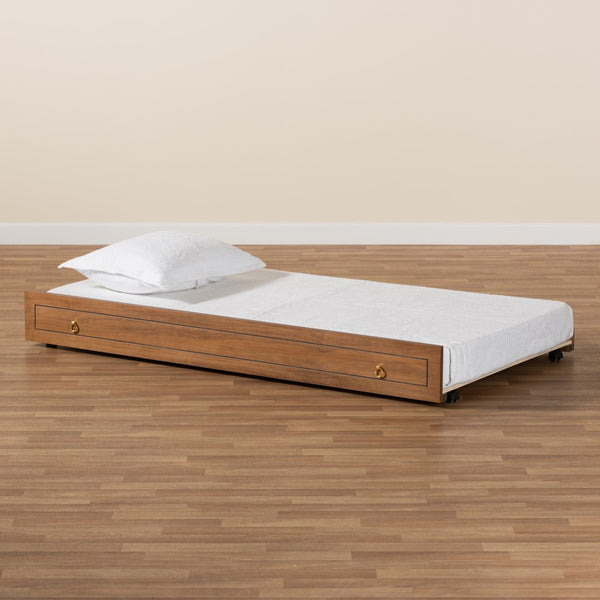 Baxton Studio Baxton Studio Alya Classic Trundle Bed in Walnut Brown - Stylish, Space-Saving Design for Kids & Guests MG 0016-1-Walnut-Trundle