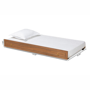 Baxton Studio Baxton Studio Alya Classic Trundle Bed in Walnut Brown - Stylish, Space-Saving Design for Kids & Guests MG 0016-1-Walnut-Trundle
