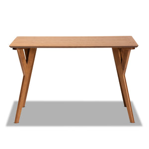 Baxton Studio Baxton Sahar Mid-Century Modern Dining Table in Walnut Brown - Perfect for Small Spaces & Gatherings BBT4074-Walnut-DT