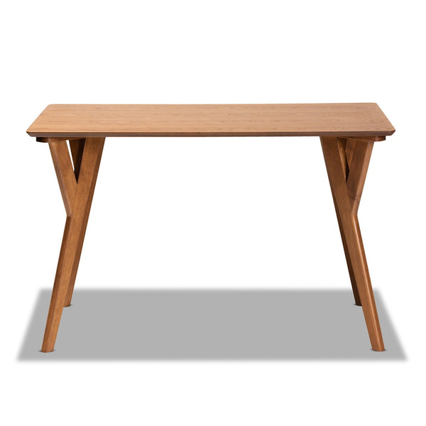 Baxton Studio Baxton Sahar Mid-Century Modern Dining Table in Walnut Brown - Perfect for Small Spaces & Gatherings BBT4074-Walnut-DT