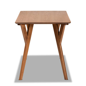 Baxton Studio Baxton Sahar Mid-Century Modern Dining Table in Walnut Brown - Perfect for Small Spaces & Gatherings BBT4074-Walnut-DT