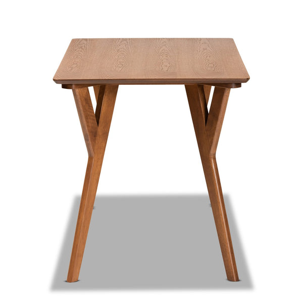 Baxton Studio Baxton Sahar Mid-Century Modern Dining Table in Walnut Brown - Perfect for Small Spaces & Gatherings BBT4074-Walnut-DT