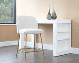 Kelty Counter Stool - Gold - Copenhagen White 108423 Sunpan