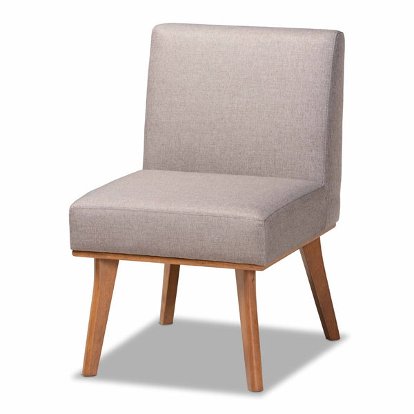 Baxton Studio Baxton Studio Mid-Century Modern Dining Nook Set with Grey Upholstery and Walnut Finish for Cozy Spaces Odessa 5-Piece BBT8054-Grey/Walnut-5PC Dining Nook Set