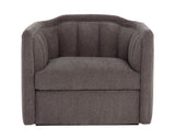 Birrit Swivel Armchair - Alaska Hedgehog Brown 108459 Sunpan