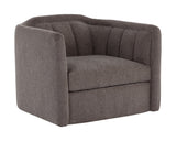 Birrit Swivel Armchair - Alaska Hedgehog Brown 108459 Sunpan