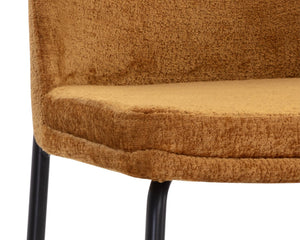Sunpan Zeke Upholstered Counter Stool Marigold Fabric Antique Brass Base Kitchen Island Seating 108518