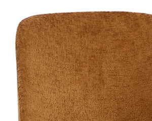 Sunpan Zeke Upholstered Counter Stool Marigold Fabric Antique Brass Base Kitchen Island Seating 108518